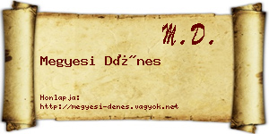 Megyesi Dénes névjegykártya