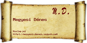 Megyesi Dénes névjegykártya