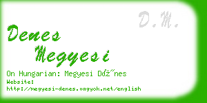 denes megyesi business card